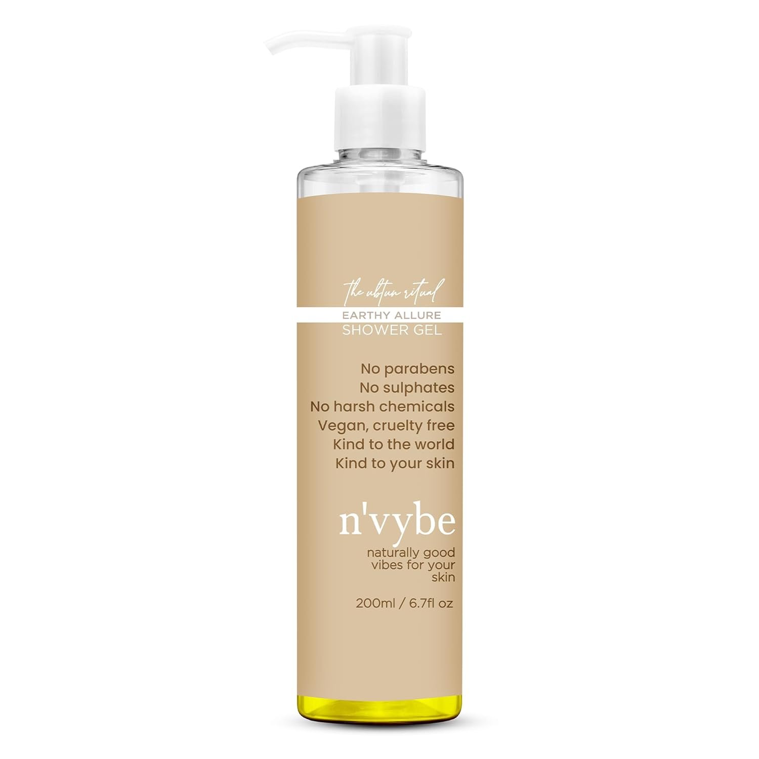 n'vybe Cinnamon & Vanilla Body Wash Shower Gel | Body Wash for Women & Men | Liquid Soap for Bath for a Clean & Moisturised Skin - All Skin Types | No Sulphates & Parabens - 200ml