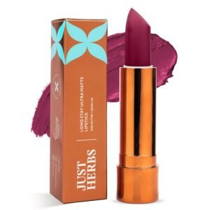 Just Herbs Ultra Matte Bullet Lipstick Nourishing Non Drying and Long Stay Lipsticks for Women 4 g (Wicked Violet)