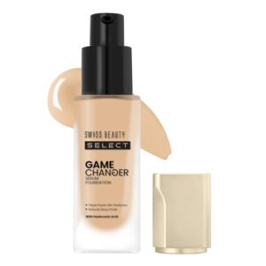 Swiss Beauty Select Game Changer Serum Lightweight Foundation | With Natural and Dewy finish | Shade- Sand Beige, 30gm |