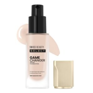 Swiss Beauty Select Game Changer Serum Lightweight Foundation | With Natural and Dewy finish | Shade- Creamy Vanilla, 30gm |