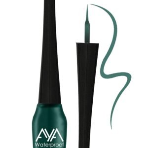 AYA Waterproof & Long Lasting Liquid Eyeliner, Green | Smudge Proof, Transfer Proof Eye Liner for Eye Makeup |