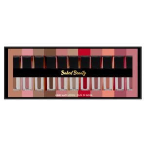 BAKED BEAUTY Matte Liquid Lipstick With Long Lasting, Hydrating & Lightweight Infused with Vitamin E & Jojoba Oil, Set of 11, 1.5ml each