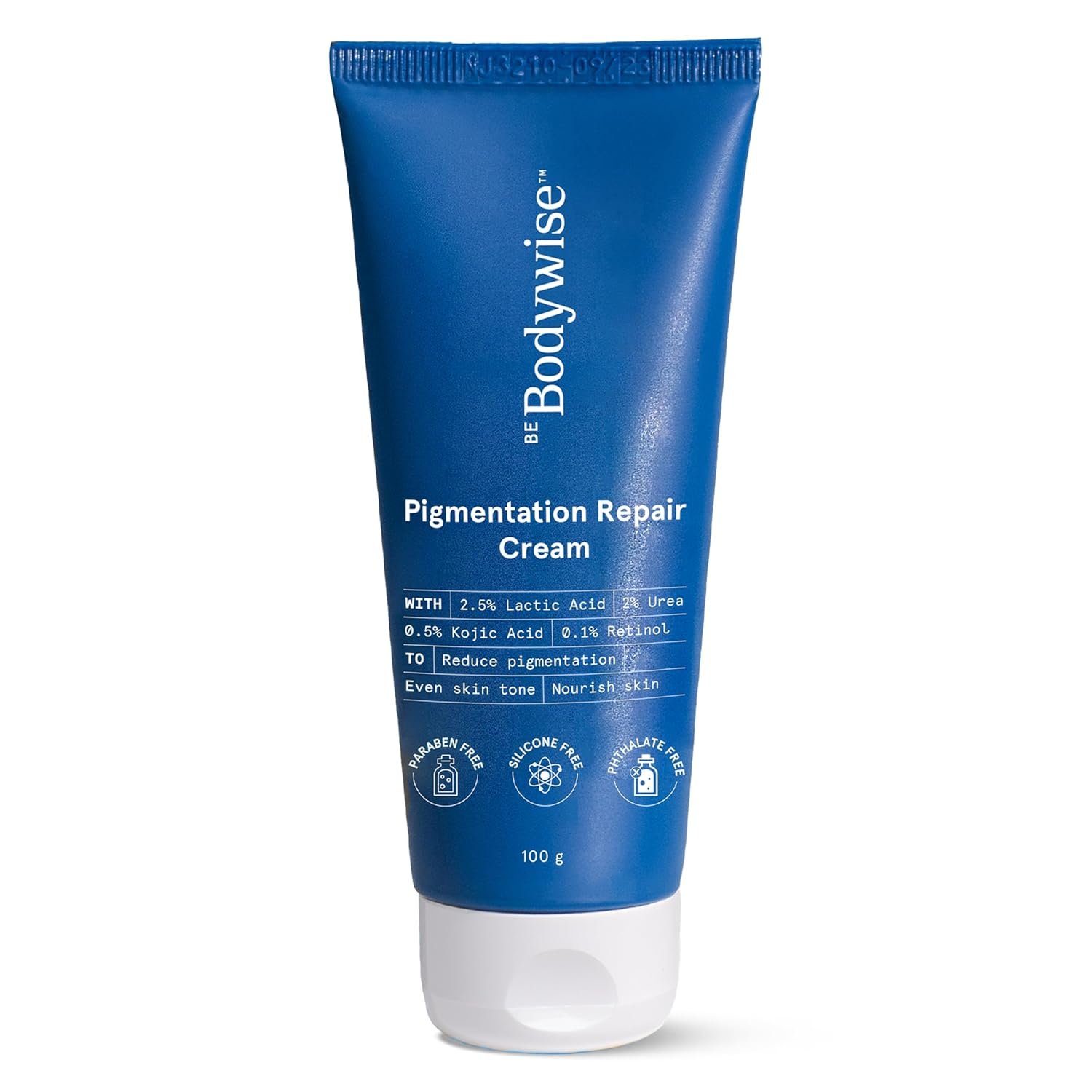 Be Bodywise Pigmentation Cream 100gm | 2.5% Lactic Acid, 2% Urea, Retinol & Kojic Acid | Reduces Tan, Pigmentation & Evens Skin Tone | Treats Dark Patches & Rough Skin on Elbows, Knees, Back of Neck & Thighs | For Daily Use