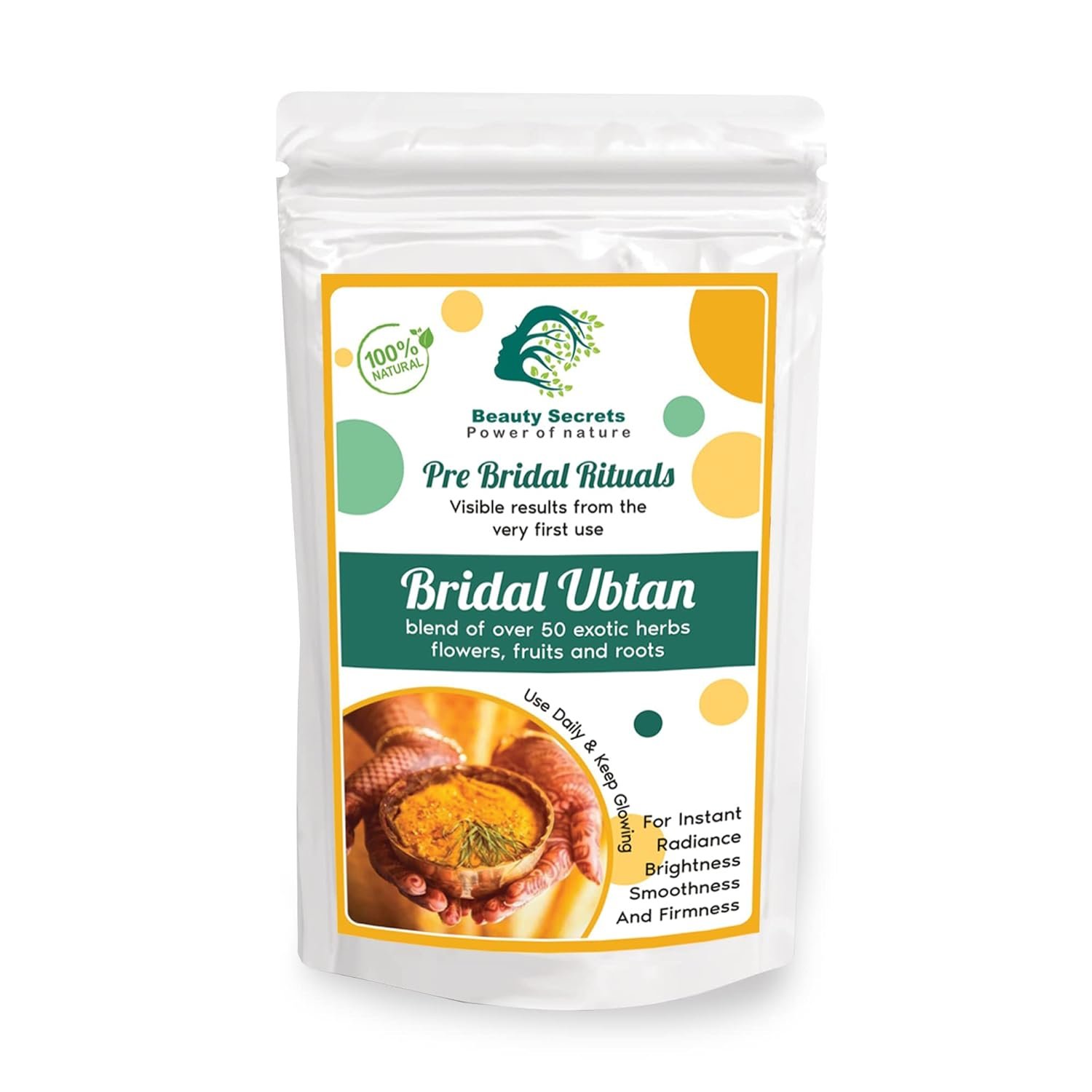 Beauty Secrets Ayurvedic Bridal Ubtan Powder for Skin Radiance and Tan Removal - Natural Body Wash for Women and Men - All Skin Types_100gm