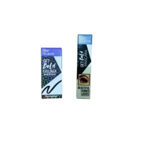 Blue Heaven Waterproof Fashion Pencil Eyeliner and Mascara Combo Eye Lashes Black (Set of 2) Matte Finish