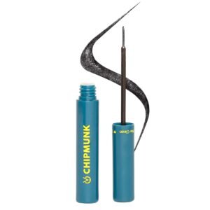 Chipmunk Liquid Eyeliner | Celestial-Black | Waterproof & Smudge-Proof | 12+ Hour Long-Lasting Metallic Formula | Alcohol-Free, Safe for Sensitive Eyes | Gentle, Vegan & Non-Toxic | Eyeliner For Women