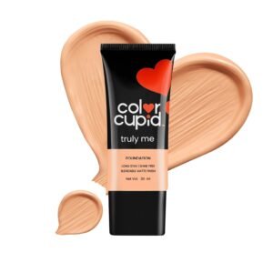 Color Cupid Truly Me Liquid Foundation | High Coverage, Easy Blend | Everyday Comfort, Longwear, Second skin finish | Triple power of Niacinamide, Ceramides and Hyaluronic Acid | Cinnamon | 30ml