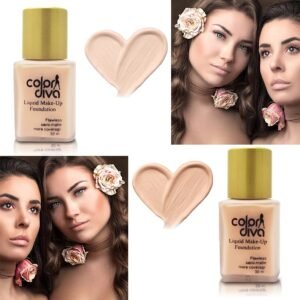Color Diva Liquid Make-Up Foundation Flawless Semi-Matte, Beige 101, Ivory 103, 30ml Each