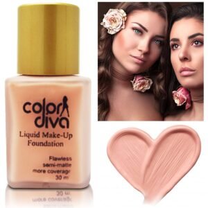 Color Diva Liquid Make- Up Foundation Flawless Semi-Matte, Rose Gold, Shade-102, 30ml