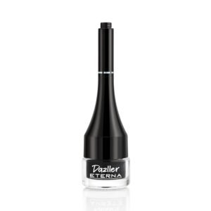 Dazller Eterna Eye Sensation Gel Eyeliner, 3g, Matte Black, Smudge-proof, Water-resistant, Quick Dry, In-built Flat Liner Brush