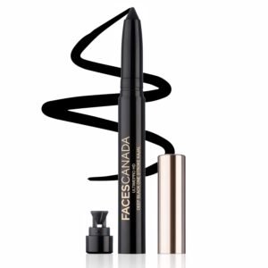 FACES CANADA Ultime Pro Hd Deep Black One Stroke Matte Kajal, 1.4G|Smooth Lightweight Intense Black Hd Finish|10Hr Longstay|Rice Bran Wax|Castor Oil|Waterproof|Sweatproof|Built-In Sharpener