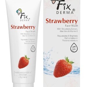 Fixderma Strawberry Face Wash with Vitamin E & Strawberry Extract | Face Wash & Face Cleanser | Face Wash for Oily Skin (All Type Skin) | Face Wash for Women & Men - 75g