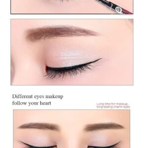 Glavon Long-Lasting Sketch Liquid Smudgproof Black 36 Hrs Eyeliner in Combo with Me Now Eye Intense Kajal Pencil (Brown) [ Super Pack of 2 Items ]