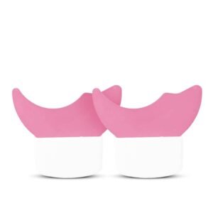 Gleva 2pcs Mascara & Eyeshadow Guard Shields, Reusable Silicon Eyeliner & Eyelash Applicators Aid Tool, Multifunctional Eye Makeup Stencils for Beginners (Pink)