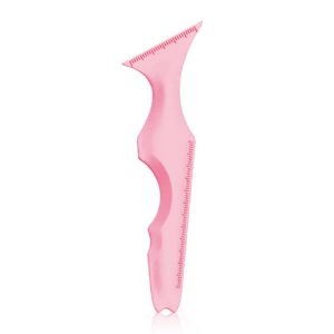 Gleva Silicone Multi-Purpose Eye Makeup Tool for Winged Eyeliner, Reusable Stencils for Eyebrow Pencil, 5 in1 Stencils for Hooded Eyes Makeup Tools for Beginners. (Pink)