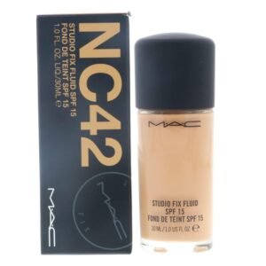 HARDIJ Mac Studio Spf 15 Fix Professional Waterproof Oil-Free Longlasting Liquid 24-Hour Colour-True Foundation Full Coverage For All Skin Type Matte Finish For Women (NC-42, 30)