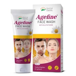 Healing Pharma - Agefine L-Glutathione Face Wash with Niacinamide & Glycolic Acid 60ml | Anti Aging Face Wash for Women & Men | Face Wash for Oily/Dry & Acne Prone Skin