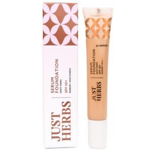 Just Herbs Serum Foundation for Face Makeup with SPF30+ Dewy Finish Full Coverage Makeup Foundation For All Skin Types 20 ml