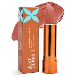Just Herbs Ultra Matte Bullet Lipstick Nourishing Non Drying and Long Stay Lipsticks for Women 4 g (Nude Nectar)