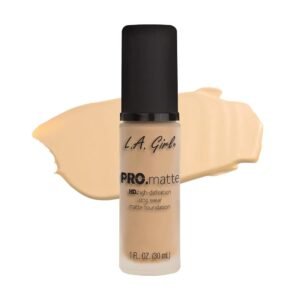 L. A Girl - HD Pro Matte Foundation-Ivory | Medium to full coverage foundation | Long wearing, buildable coverage | Best for normal to oily skin types | Suede-like finish | 30ml