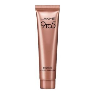 LAKMÉ 9 To 5 Weightless Mousse Foundation Matte Finish, Medium Coverage For All Skin Type, Rose Ivory, 6g & Nail Color Remover, 27ml