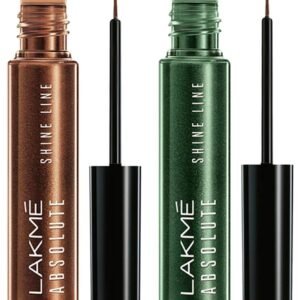 LAKMÉ Absolute Shine Line Eye Liner Shimmery Finish, Sparkling Olive, 4.5ml and Absolute Shine Line Eye Liner, Shimmer Bronze, 4.5ml
