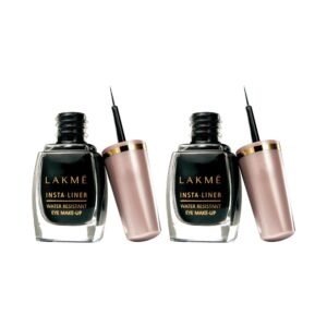 LAKMÉ Semi Matte Insta Liquid Eye Liner, Black, 9Ml (Pack Of 2)