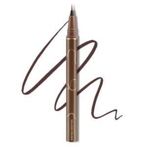 Liquid Eyeliner Pen Eye Makeup Waterproof Smudgeproof Longwearing Super Slim Liquid Eyeliner Quick Drying Formula Glides on Smoothly (Light Brown)