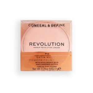 Makeup Revolution Conceal & Define Powder Foundation P12 Creamy, Lightweight, water-resistant, medium coverage Foundation Palette
