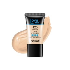 Maliao Love Me Matte + Poreless Foundation for Normal to Oily Skin - Flawless All-Day Finish (125-WARM NUDE)