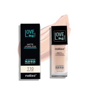 Maliao Matte+Poreless Love Me Foundation - Flawless Perfection for Normal to Oily Skin (110-WHITE IVORY)