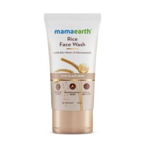 Mamaearth Rice Face Wash With Rice Water & Niacinamide for Glass Skin - 150 ml | For Hydrated, Even Skin Tone | Glowing & Brightened Skin | Korean Skin Care Products | For All Skin Types