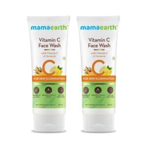 Mamaearth Vitamin C Face Wash for Women & Men | Toxin-Free & Oil-Free Face Wash | For Acne-Prone, Dry & Oily Skin | Illuminates Skin - 100 ml (Pack of 2)