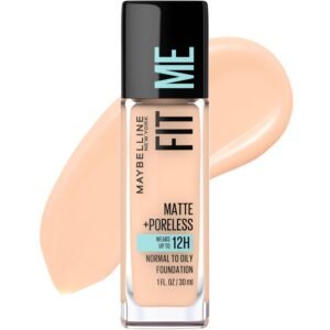 Maybelline New York Fit Me Matte+Poreless Liquid Foundation, 115 Ivory, 30ml
