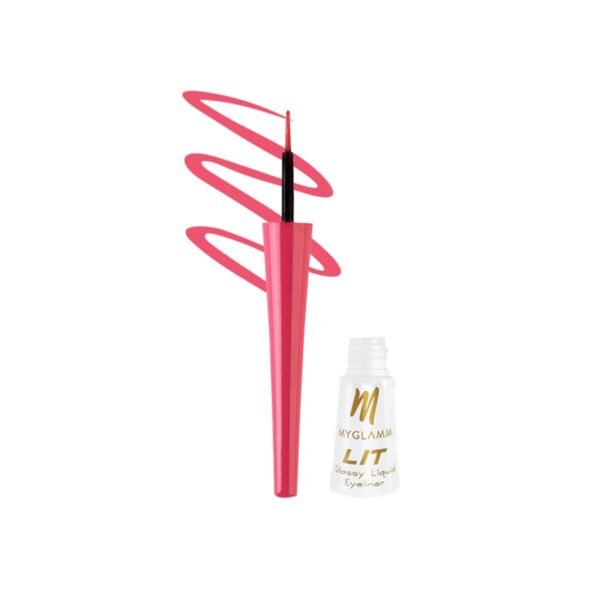 MyGlamm LIT Glossy Liquid Eyeliner-Pink Rave-3.5ml