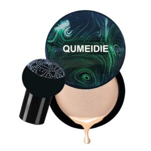 Qumeidie Cream For Face Makeup Air CUSHION CC CREAM MUSHROOM HEAD FOUNDATION WITH WATERPROOF FORMULA.20G Natural Finish