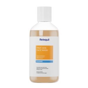 RE' EQUIL Fruit Aha Face Wash | Soap & Sulphate Free Cleanser | For Even & Brighter Skin Tone | Makes Skin Soft And Smooth | Gentle On Skin | All Skin Types | 200 Ml