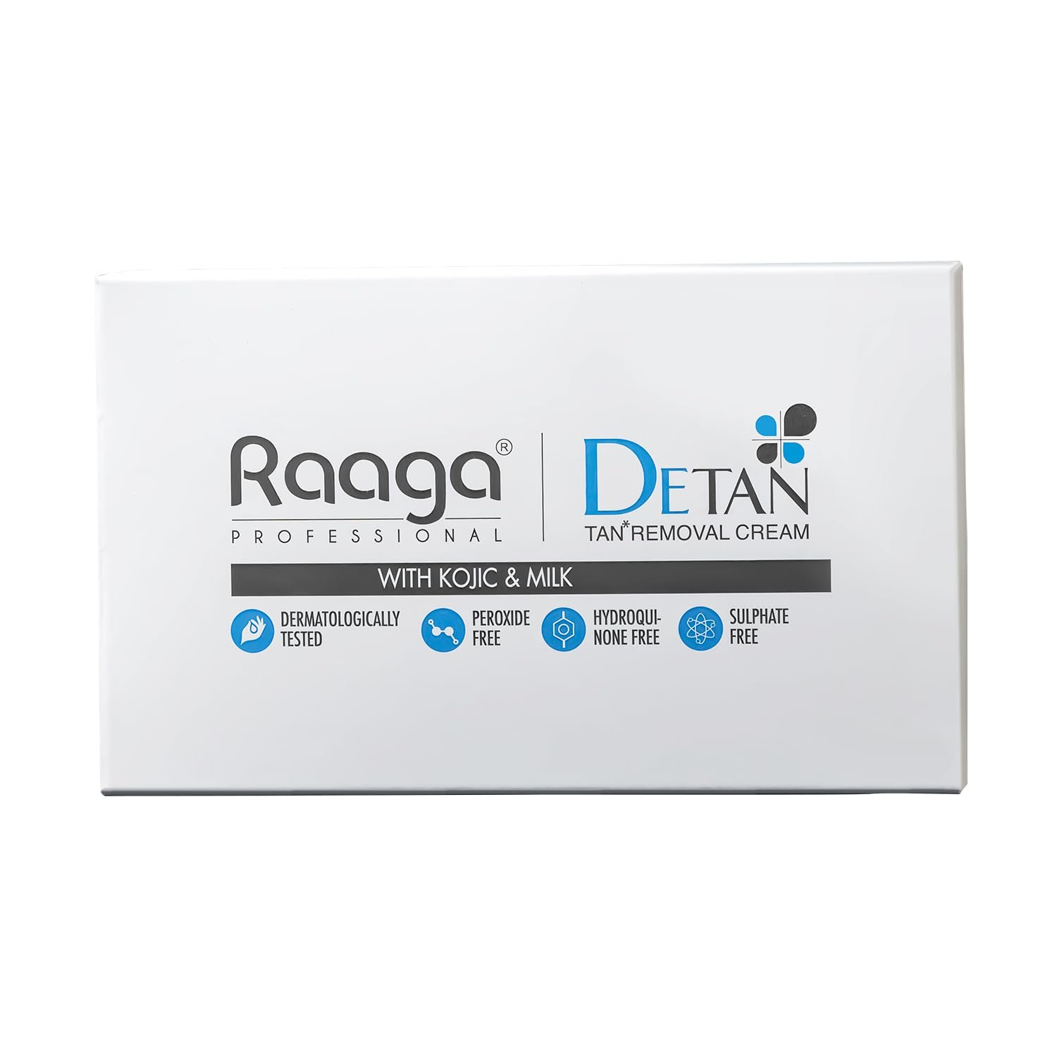 Raaga Professional De-Tan Pack with Kojic, Lactic Acid & Arbutin | Tan Removal Cream | Dermatologically Tested, Peroxide, Hydroquinone & Sulphate Free- 12g x 6 (72gm)