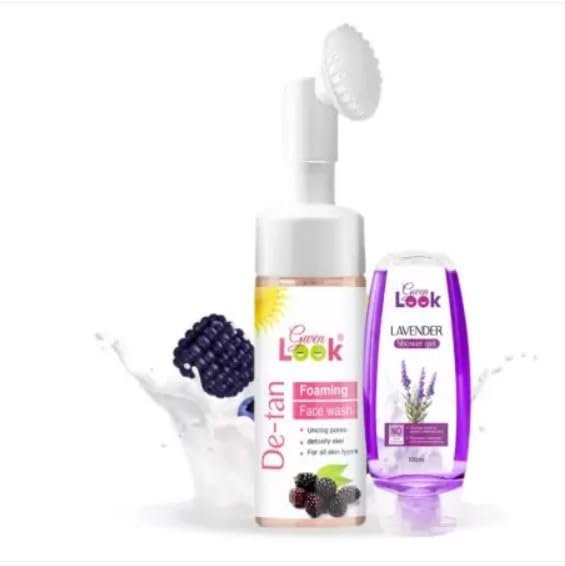 Raytrix Tan Removal Glowing Skin Foaming Facewash & Lavender Body wash Combo Of 2