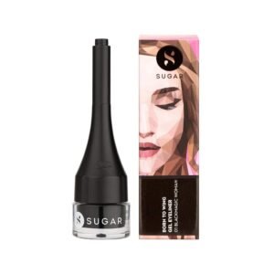 SUGAR Cosmetics Born To Wing Gel Eyeliner with Brush | Smudgeproof & Matte | Lasts Upto 12 hrs - 01 Blackmagic Woman