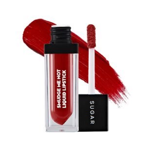 SUGAR Cosmetics Smudge Me Not Mini Matte Liquid Lipstick | Lasts Upto 12 hrs | Transferproof & Waterproof | 4.5ml - 10 Drop Dead Red