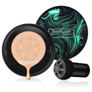 Sh.Huda 3 in 1 Mushroom Head Air Cushion Long Lasting, Waterproof, Natural Finish Foundation Concealer Cream for Women