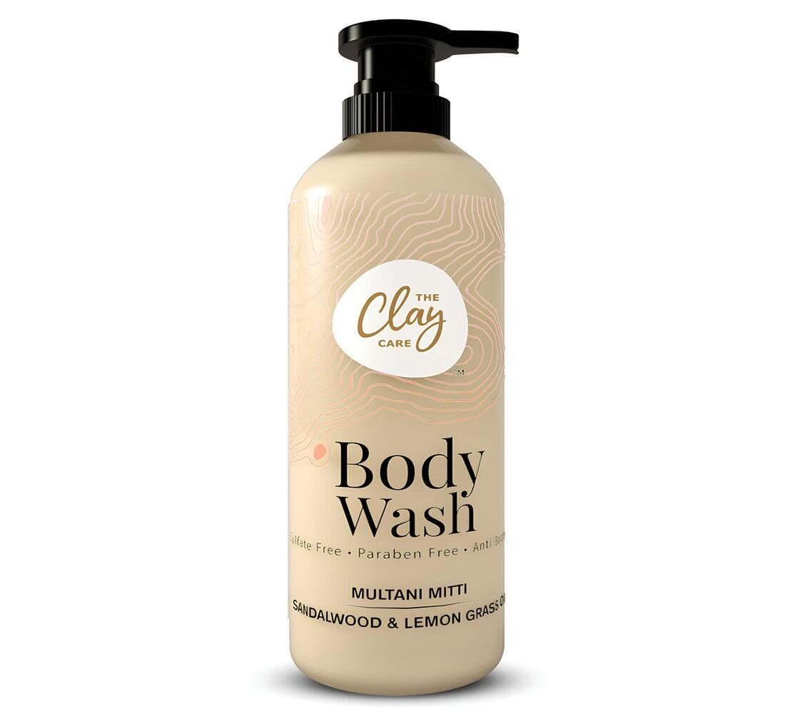 The Clay Care - Anti-Bacterial Body Wash with Multani Mitti, Sandalwood and Lemon Grass Oil | Suitable for All Skin Type | Men and Women - 200 ml