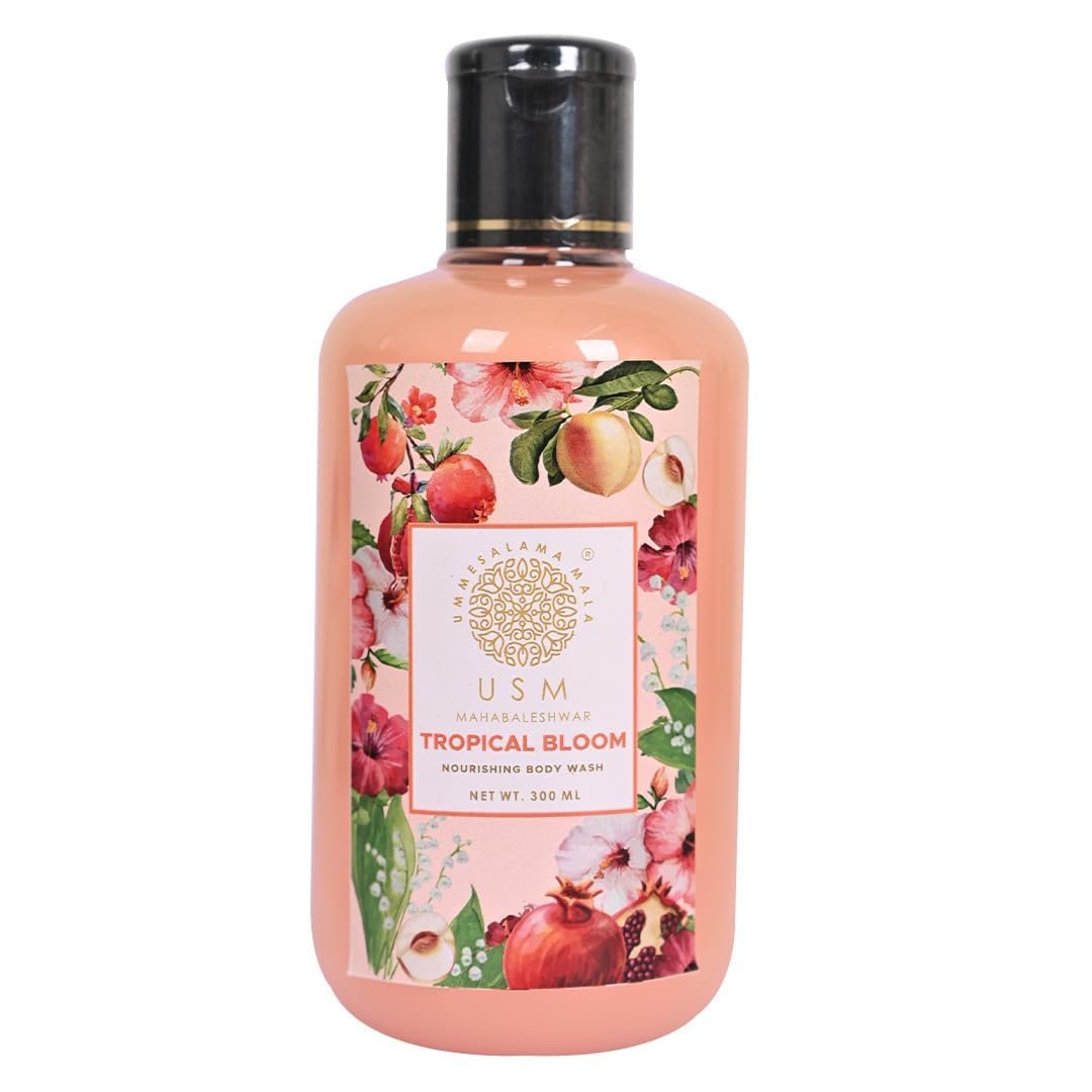 USM Mahabaleshwar Tropical Bloom Body Wash 300ml Shower Gel for Men Tan Removal Body Wash for Women