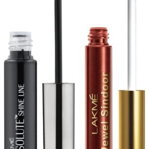 LAKMÉ Absolute Shine Glossy Liquid Eye Liner, Black, 4.5Ml And Lakme Jewel Sindoor, Maroon, 4.5Ml