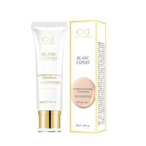 CVB C56 Ultimate Whitening Multi-Protection SPF 30+/PA++ Sun Protection Anti-Pollution Full Coverage Cream Foundation (Shade 03, 50g) Natural Finish