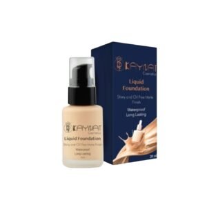 Kaynat liquid Foundation shiny and oil free Matte finish waterproof with Vitamin C Cinnamon And Turmeric For 12-Hour Long Stay- 05 Beige Glow - 30 ml Dewy Finish (Light)