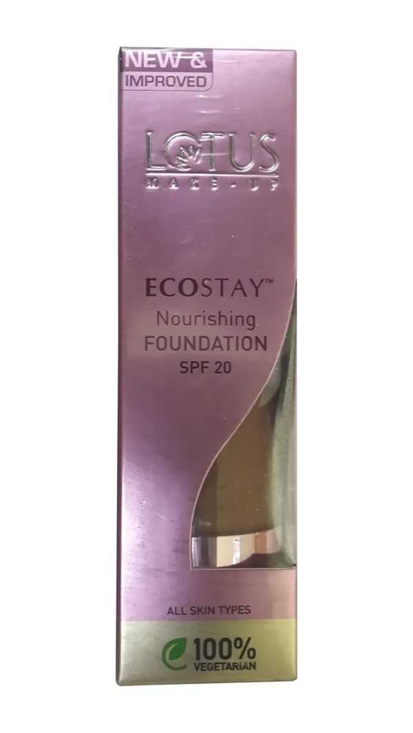 Lotus Herbals EcoStay Foundation SPF 20, Almond, 30ml