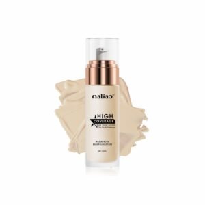 Maliao High Coverage Waterproof Base Natural Foundation Cream - Flawless All-Day Wear (White Ivory), 1 Count