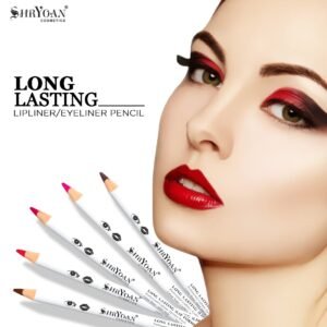 Shryoan Long Lasting iLip Formula Lipliner & Eyeliner Pencil Set | Smooth Glide, Matte Finish | Non-drying | 12 Shades (21.6g)